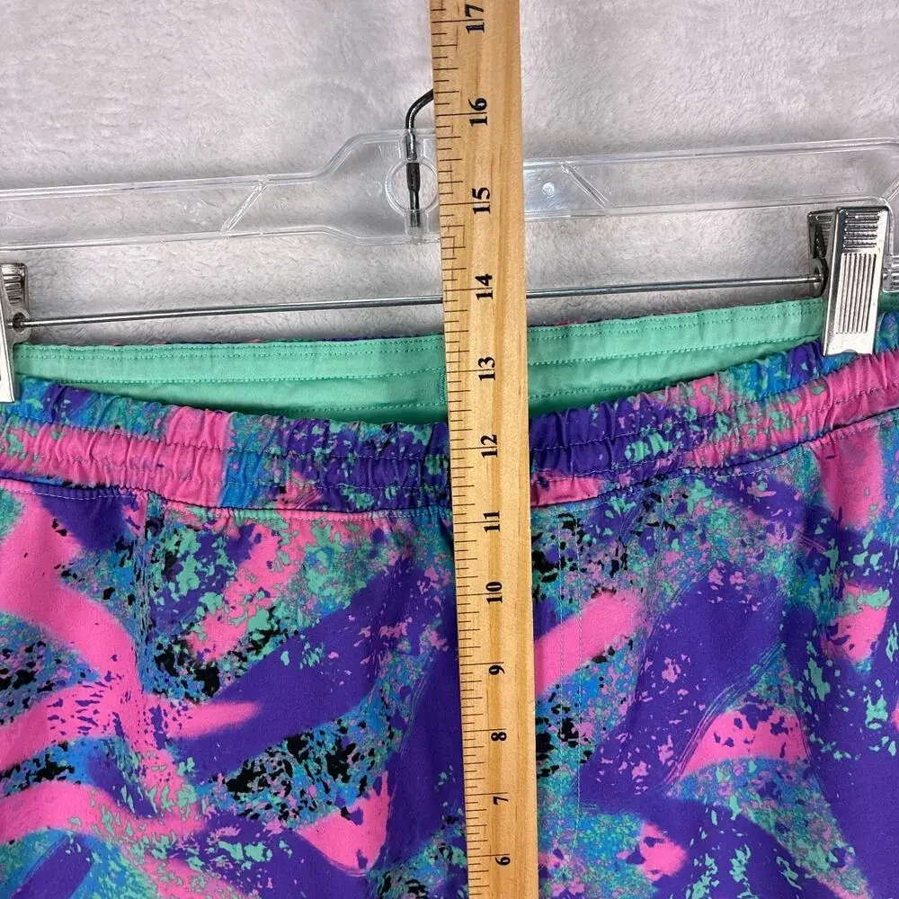 Birddogs Shorts Mens XL Pink Purple Lined Performance 90s Abstract AOP Workout